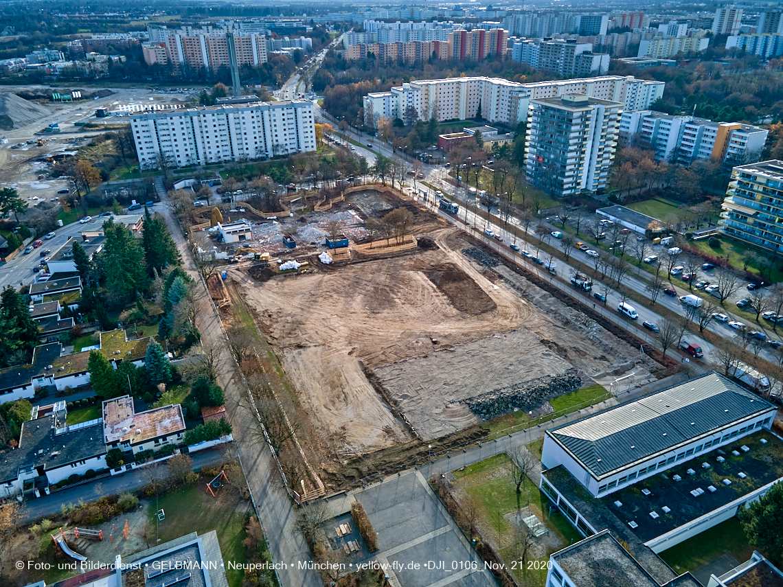 21.11.2020 - Bauplatz der Grundschule in Neuperlach in München
